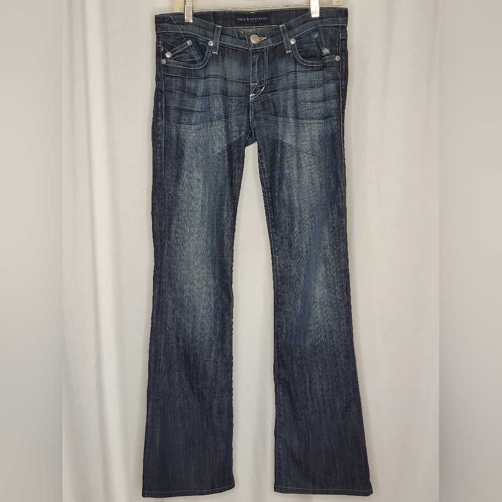 Rock & Republic Kurt Low-Rise Boot Cut Jeans - Size 29  ** ALTERED